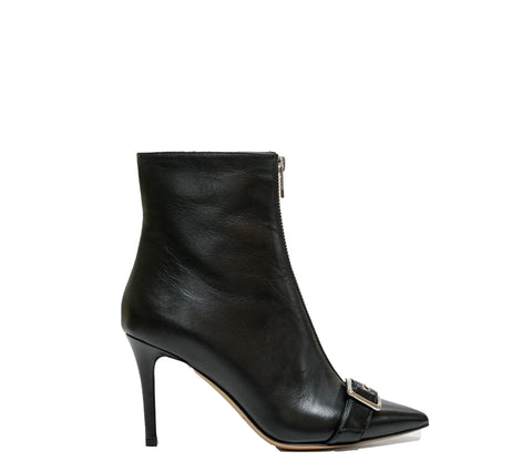 Fabio Rusconi Women’s Leather Black Zip Boots Novara