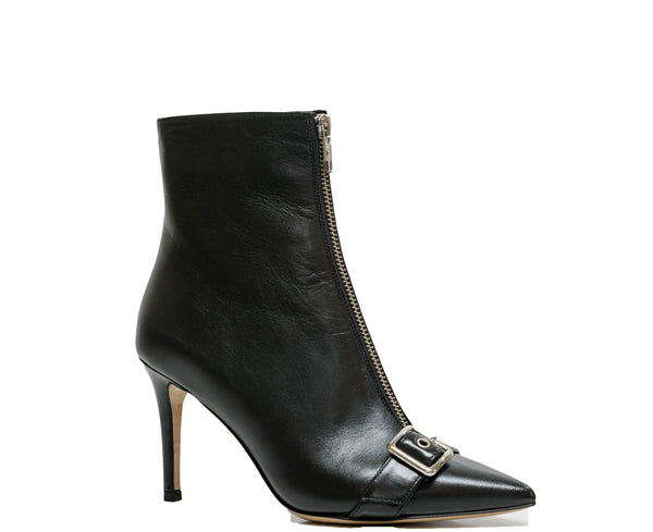 Fabio Rusconi Women’s Leather Black Zip Boots Novara