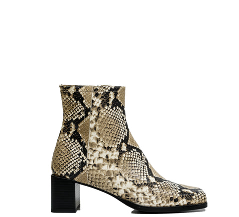 Fabio Rusconi Women’s Leather Camel Print Zip Boots Steph
