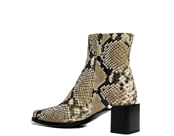 Fabio Rusconi Women’s Leather Camel Print Zip Boots Steph
