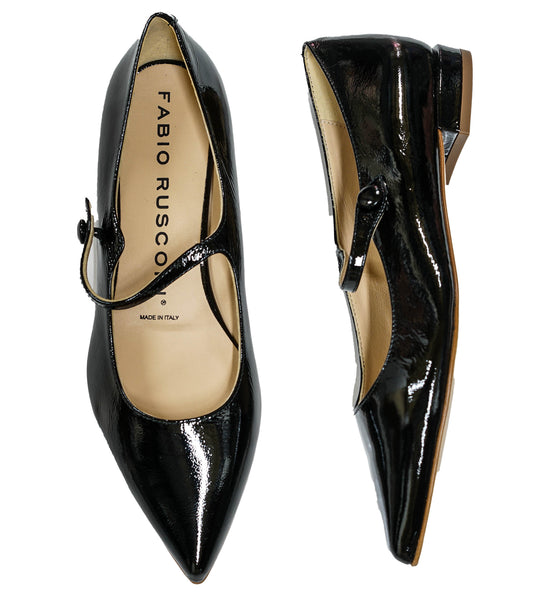 Fabio Rusconi Women’s Black Patent Leather Mary Jane Shoe F5979