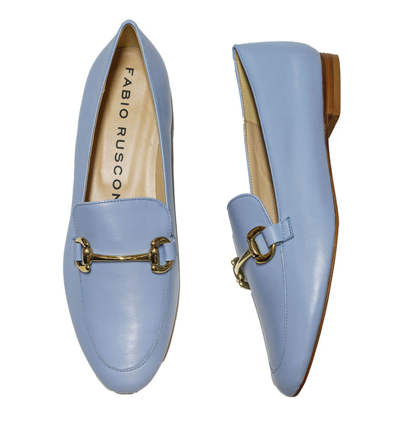 Fabio Rusconi Women’s Blue Leather Buckle Shoe S4637