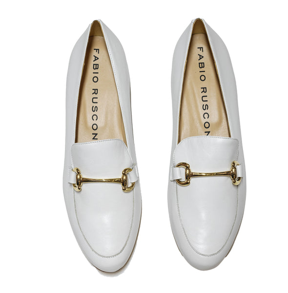 Fabio Rusconi Women’s White Leather Buckle Shoe S4637