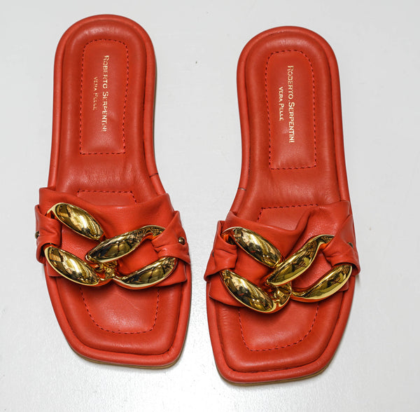 Roberto Serpentini Women's Red Chain Shoe 00299