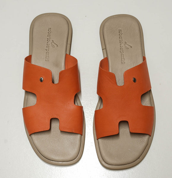 Roberto Serpentini Women's Orange Leather Slide 2381PEO