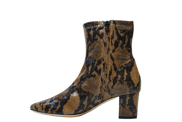 Fabio Rusconi Women’s Leather Tan Snake Print Ankle Boot R- Joy