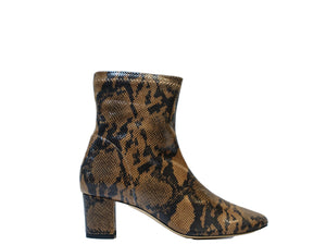 Fabio Rusconi Women’s Leather Tan Snake Print Ankle Boot R- Joy