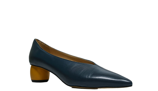 Fabio Rusconi Women’s Blue & Natural Leather Shoe Yvette