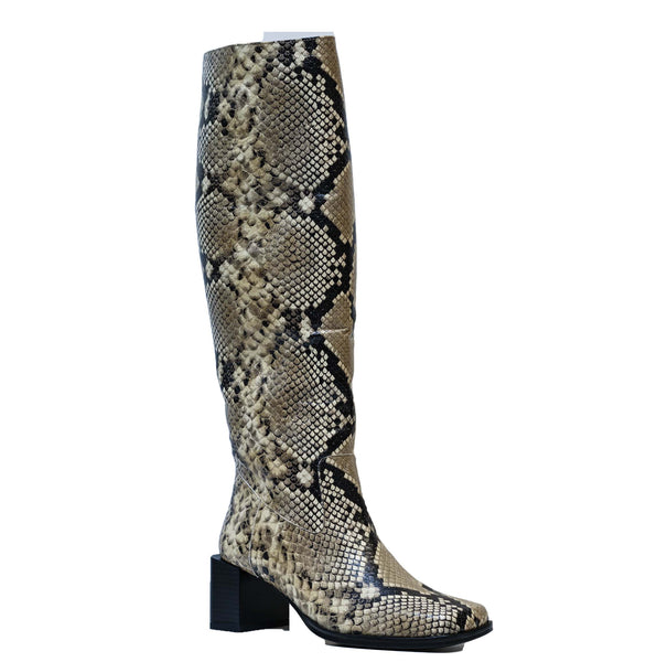 Fabio Rusconi Women’s Leather Camel Snake Boot Pilar