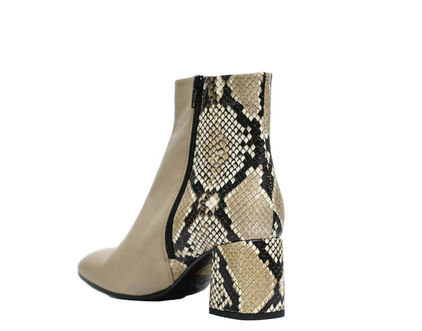 Fabio Rusconi Women’s Snake Print Leather Ankle Boot Wilma
