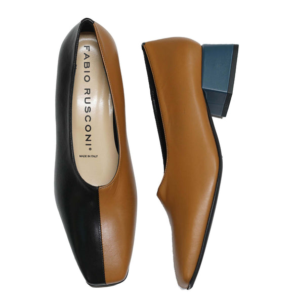 Fabio Rusconi Women’s Black & Tan Leather Shoe Toshie