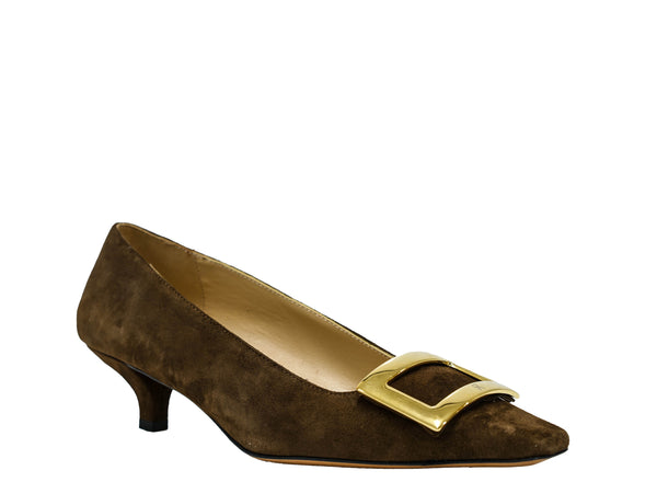 Fabio Rusconi Women’s Brown Suede Buckle Shoe I-2421 - IMPERIA 50%OFF