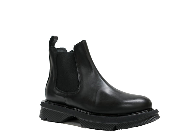 Roberto Serpentini Women's Leather Black Zip Boots Beatles 50% OFF