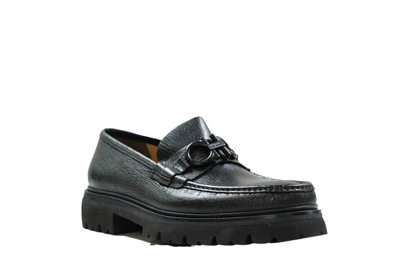 Ferragamo Men's Black Leather Loafer Bleecker 4 0749460