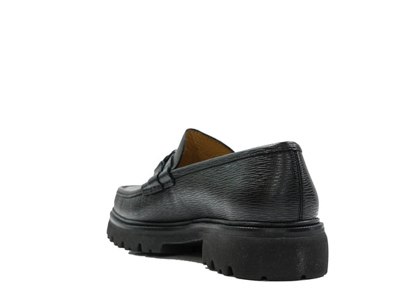 Ferragamo Men's Black Leather Loafer Bleecker 4 0749460