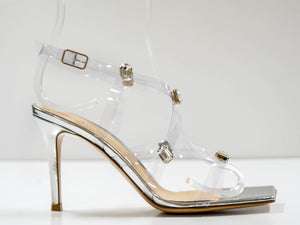 Gianvito Rossi Women's Glass & Metal Crystal Fever Sandal G3216