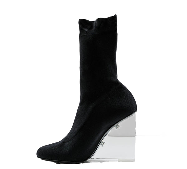 Alexander McQueen Women's Sock Boot with Plexi Wedge 745214 40%OFF