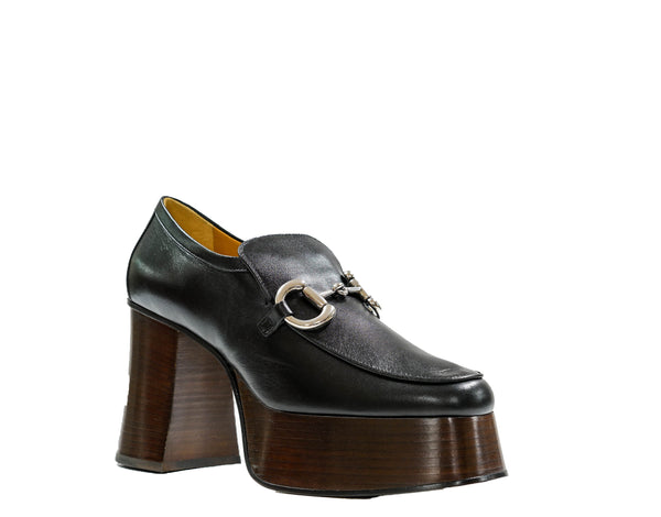 Gucci Women's Black & Silver Hight Heel Shoes 715138