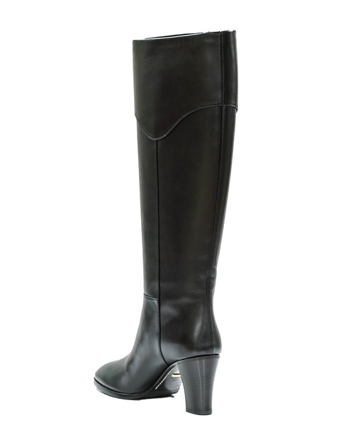 Gucci Women's Black & Gold Buckle Long Boots 715144