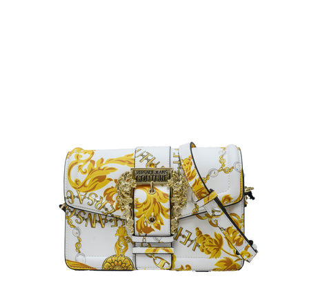 Versace Jeans White & Gold Bag with Strap Handbag VA4BF1 20% OFF