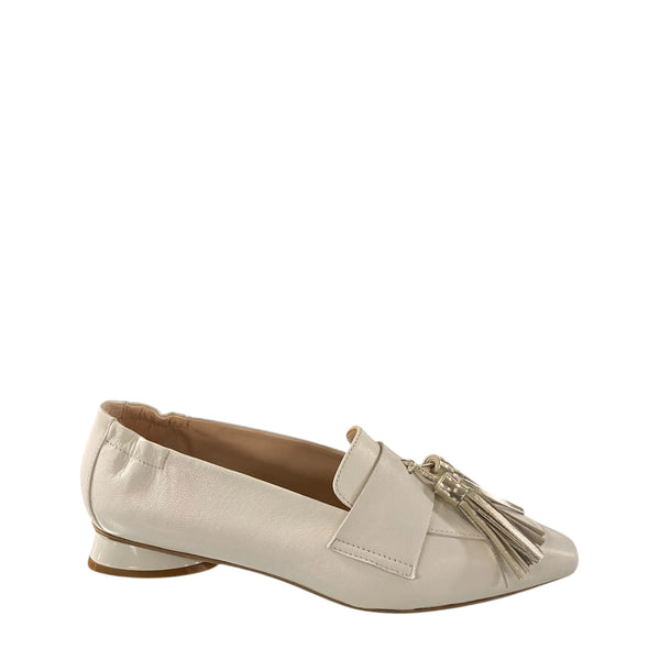 Bruglia Ice silver tassel leather shoe