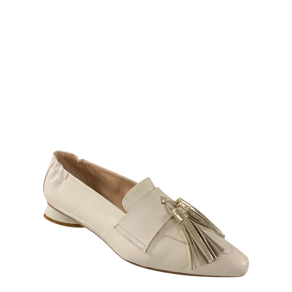 Bruglia Ice silver tassel leather shoe