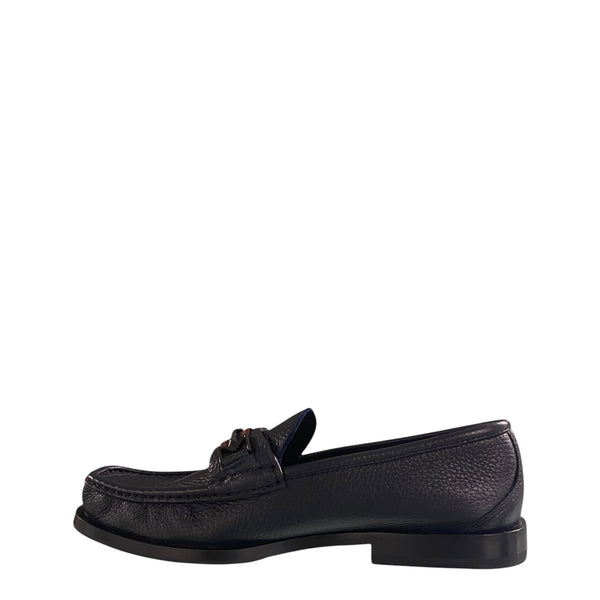 Moreschi 44609 Black loafer with Navy/Bordo ribbon 40% OFF
