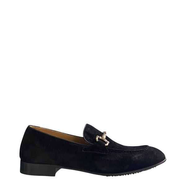 Stefano Stefani black buckle loafer 11985