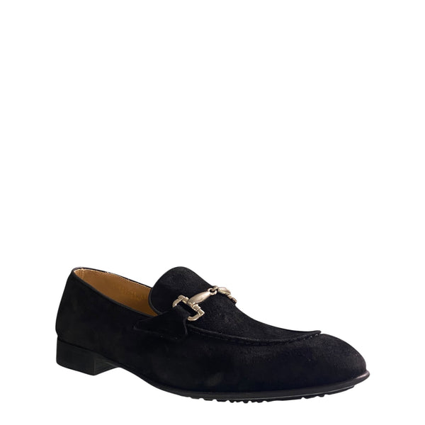 Stefano Stefani black buckle loafer 11985