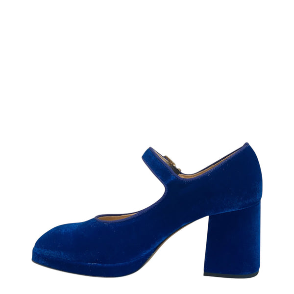 Fabio Rusconi Baltic blue velvet shoes I-2395