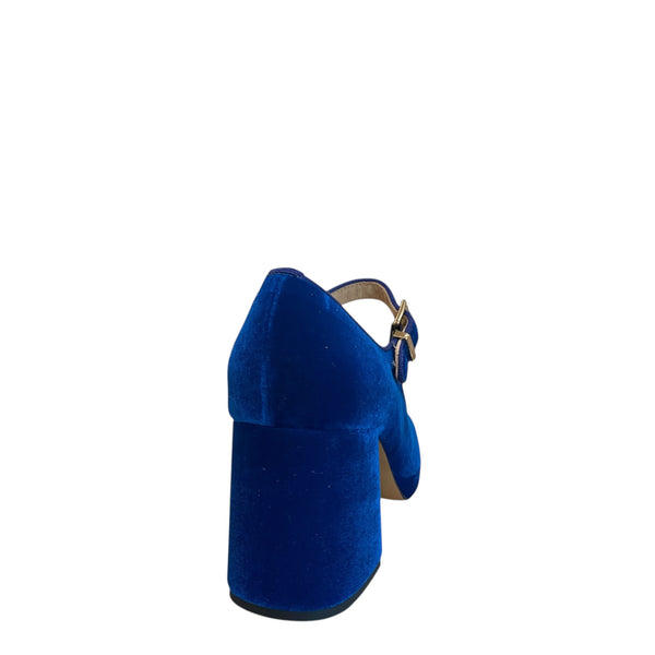 Fabio Rusconi Baltic blue velvet shoes I-2395