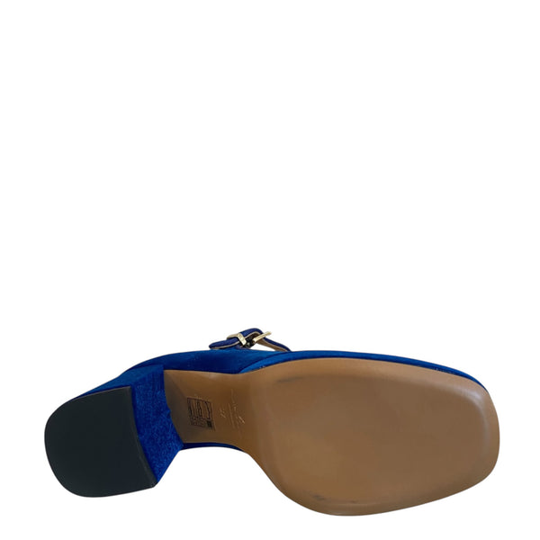Fabio Rusconi Baltic blue velvet shoes I-2395