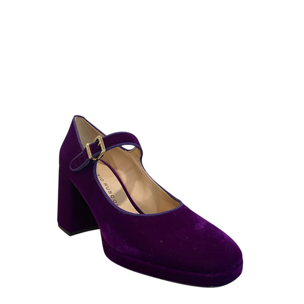 Fabio Rusconi Violet velvet shoes