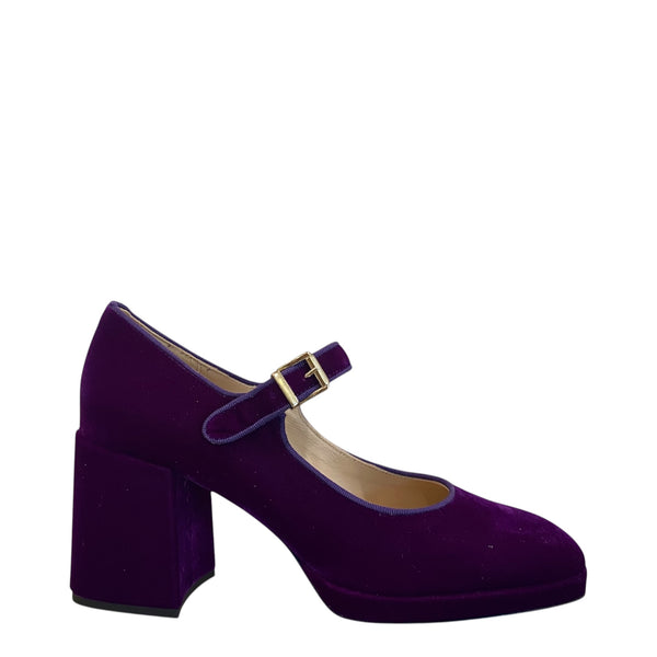Fabio Rusconi Violet velvet shoes