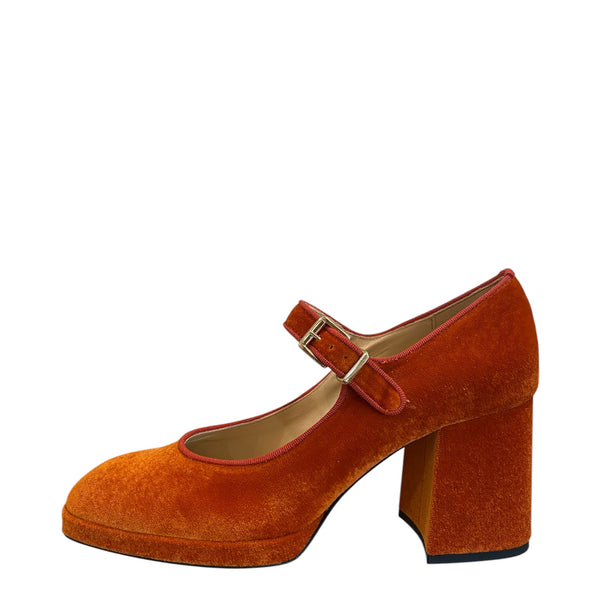 Fabio Rusconi Baltic brick velvet shoes I-2395