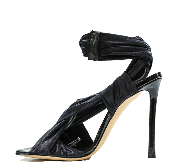 Jimmy Choo Women's Black & Gold Sandal Neoma 110