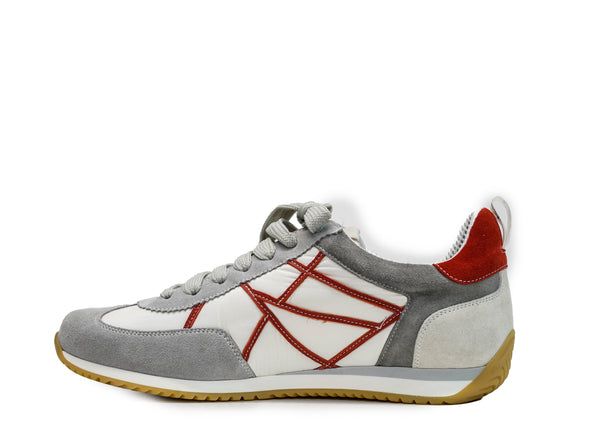 L4K3 Men's Grey on Red Sneakers V80