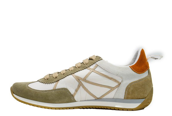 L4K3 Men's Beige & Orange Sneakers B78