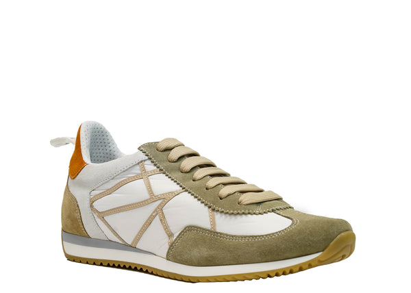 L4K3 Men's Beige & Orange Sneakers B78