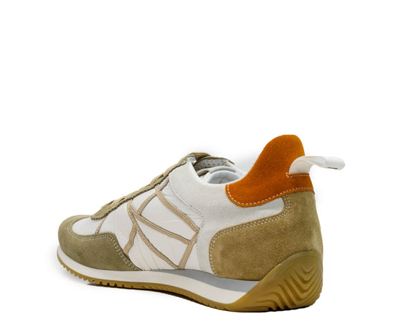 L4K3 Men's Beige & Orange Sneakers B78