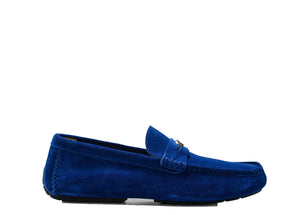Moreschi Men's Blue Suede Loafer 44397