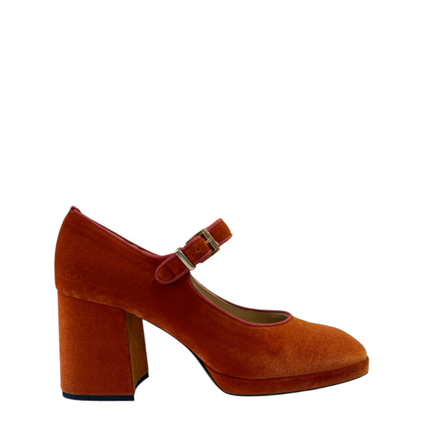 Fabio Rusconi Baltic brick velvet shoes I-2395
