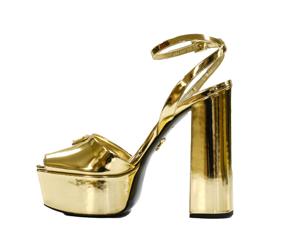 Prada Women's Metal Platinum Platform Shoes 1XP48B