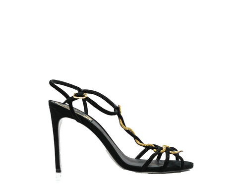 Rene Caovilla Women's Black Suede Sandal C11422
