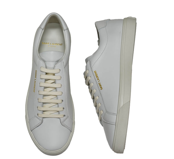 Saint Laurent Women's White Leather Sneaker Andy Low Top 606831