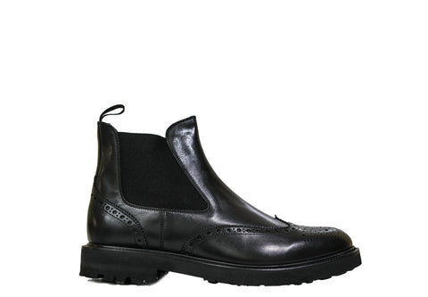 Stefano Stefani Men's Black Leather Detail Pull On Boot 10830E23 25% off
