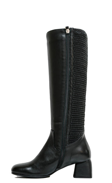 Stefano Stefani Women's Leather Black Long Boots 8789