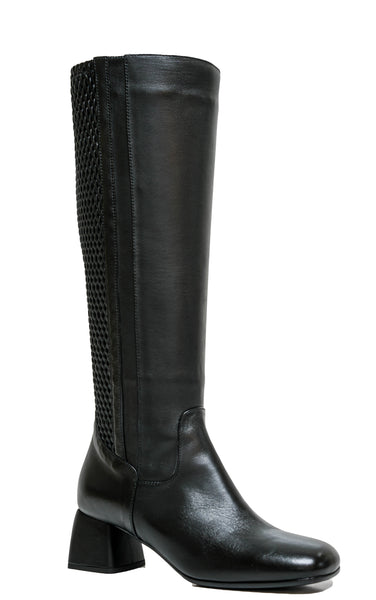 Stefano Stefani Women's Leather Black Long Boots 8789
