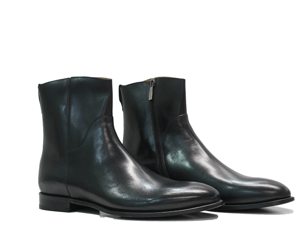 Stefano Stefani Men's Black Leather Ankle Boot 5607122