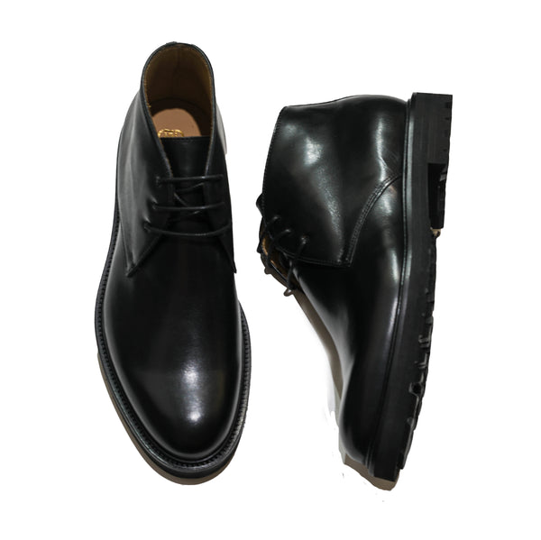 Stefano Stefani Men's Black Leather Lace Up Boot 9760 25% OFF